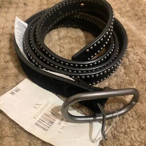 BR Black Leather Suede Belt-XS NWT